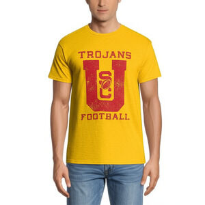 College Vault Blue 84 T-Shirt USC Trojans Football Vintage Collegiate Size M NEW